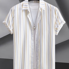 Men's Business Casual Short Sleeves Striped Shirts