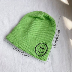 Kids Smiling Face Baby Hat Warm Knitted Woolen Hat