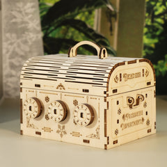 3D Wooden Puzzle DIY Treasure Box Model Building Kits