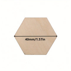 20pcs Wooden Hexagons for Painting Decoration