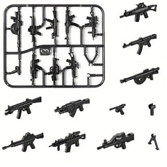 5pcs Military Weapon Accessories Storage System for Building Toys