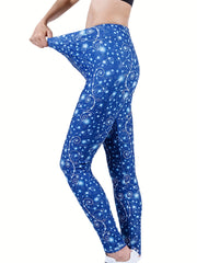 Feather Pattern Yoga Leggings for Women
