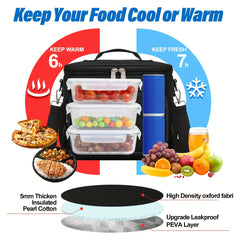 Leakproof Reusable School Lunch Bag with Shoulder Strap