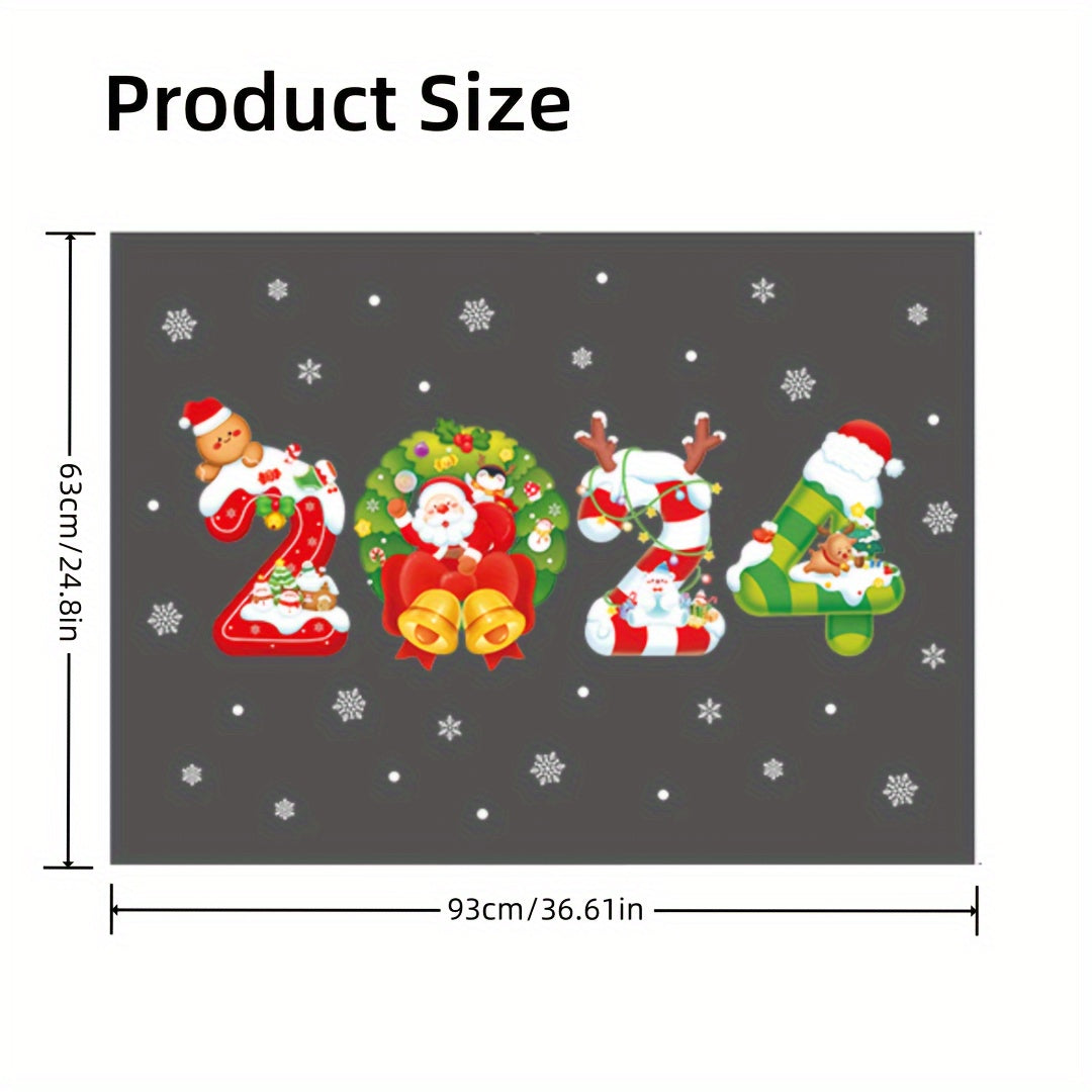 Christmas Wall Stickers Santa Claus Window Decorations