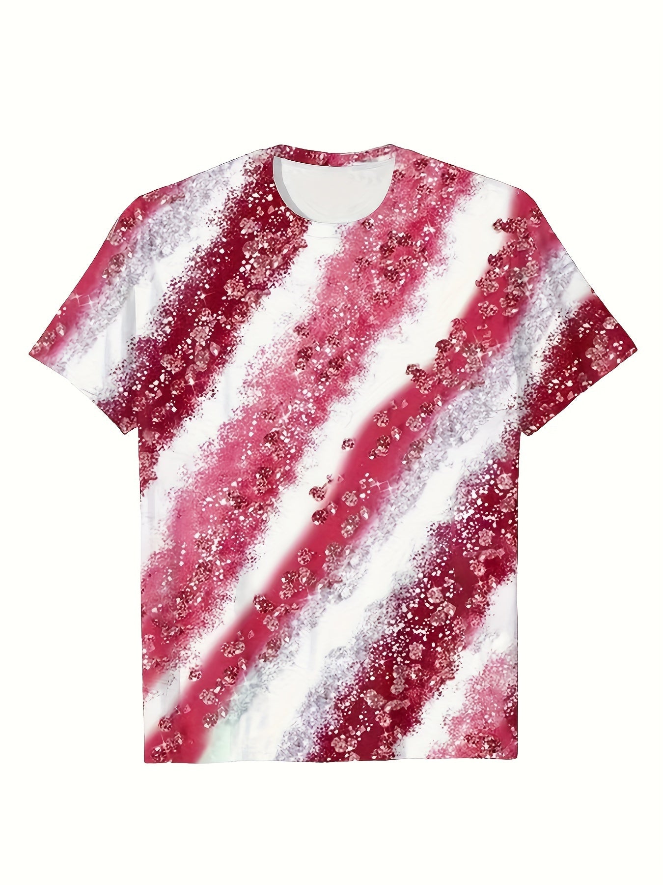 3D Stripped Short Sleeve T shirt Girls Comfy Pullover Tops Summer