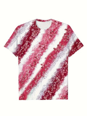 3D Stripped Short Sleeve T shirt Girls Comfy Pullover Tops Summer