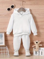 Kids Sweatshirt Hoodie Trousers Set 2pcs Jogger Outfits Boys Girls Athletic Swea