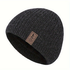 Winter Velvet Beanie Hat Knitted Hat Outdoor Cycling Coldproof Beanie Hat