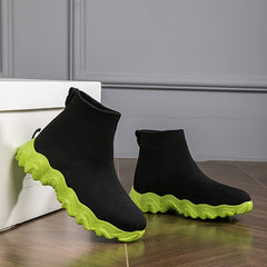 Kids' Woven Knit Slip-On Sneakers for Outdoor Activities
