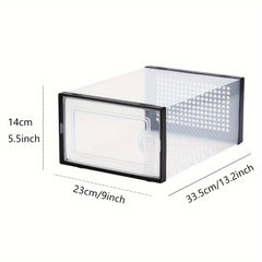 12pcs Transparent Shoe Box Organizers, Foldable Dustproof Storage Box