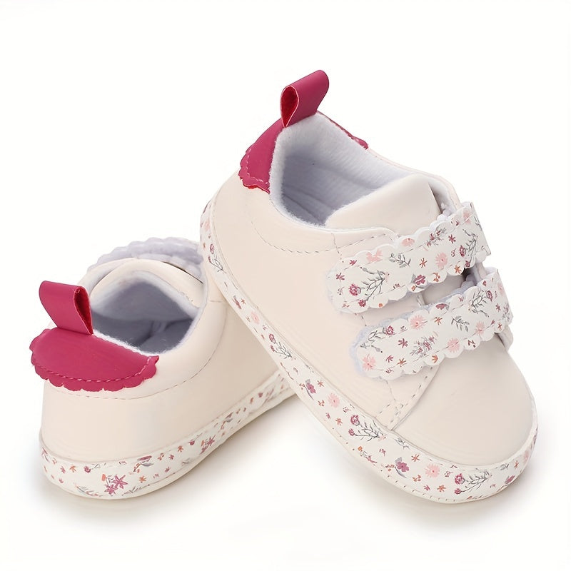 Cute Floral Print Baby Girls Sneakers & Slip on Slippers