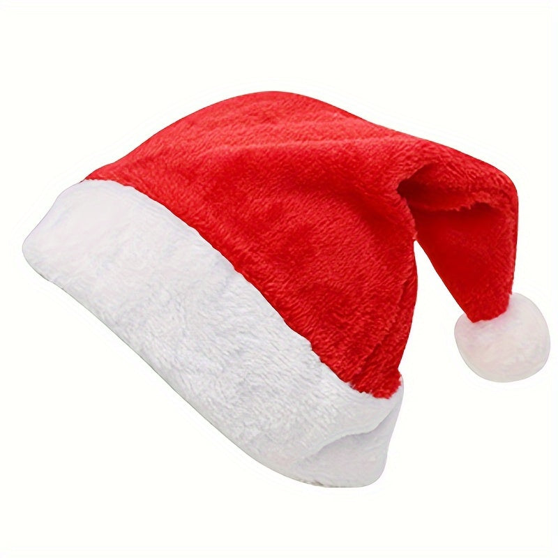 Christmas Red Velvet Plush Edge Adult Hat