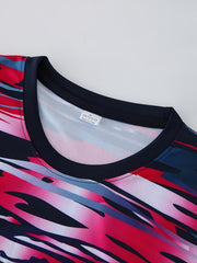 Men's Camo Compression Sports Tee Stretch Fit Summer Fitness Clothing