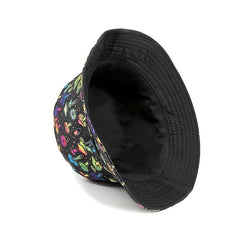Reversible Mushroom Print Bucket Hat Y2K