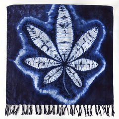 Vintage Snowflake Scarf Dark Warm Fringed Shawl Wrap
