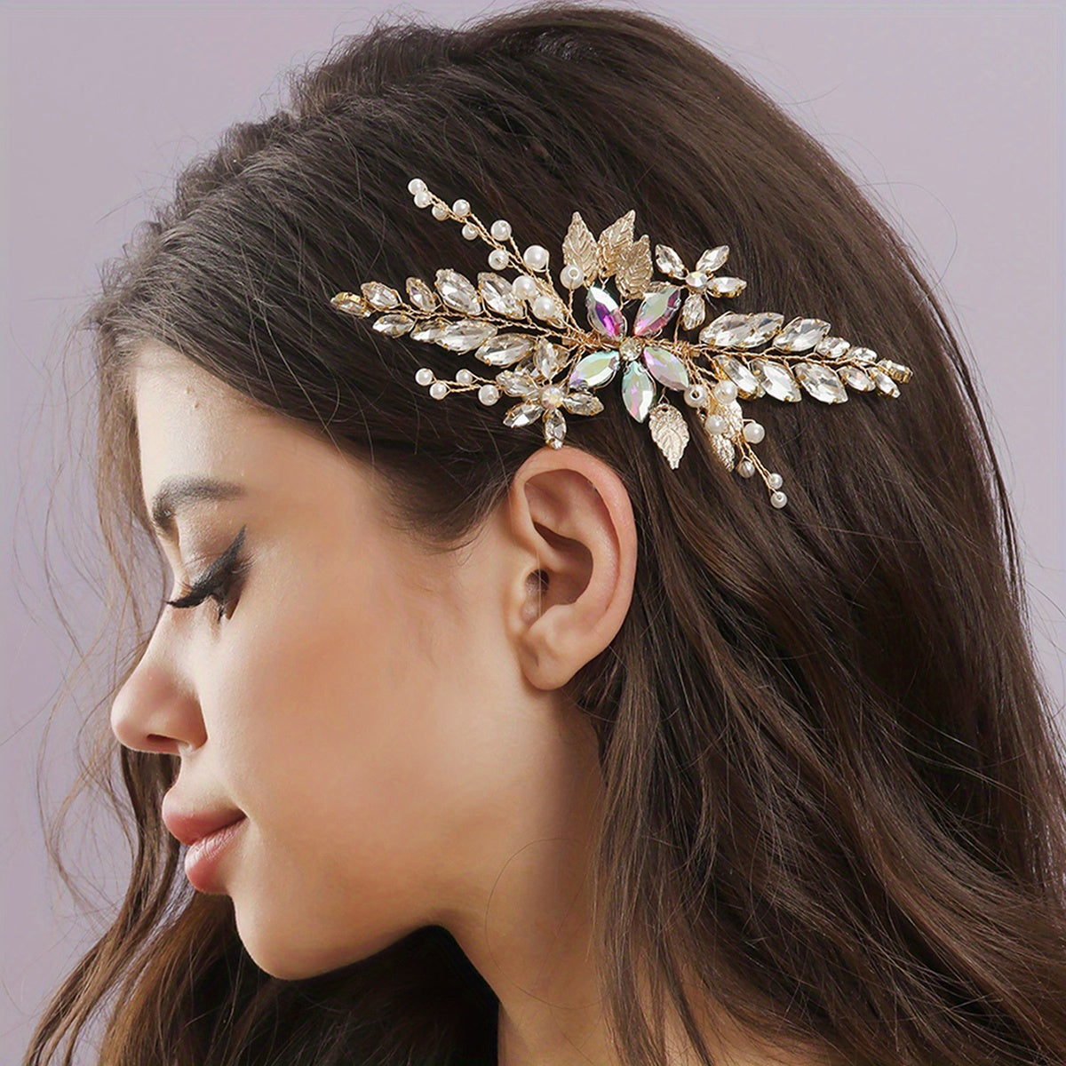 Crystal Hair Comb Head Jewelry Side Comb Bridal Wedding Hair Accessories
