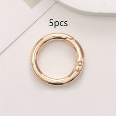 5pcs 6 Zinc Alloy Spring Buckle O Shaped Keychain Bag Accessories