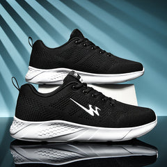 Men's Breathable Woven Sneakers Non Slip Soft Sole Shoe