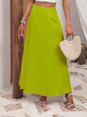 High Waist Flared Maxi Skirt Women's Clothing