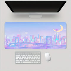 Anime City Office Game Mouse Pad Extended Thick Rubber Mat Non-slip Washable