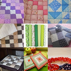 7pcs Small Clear Flower Cotton Floral Plaid Polka Dot DIY Cloth