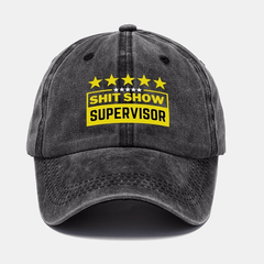 Washed Cotton Retro Letter Baseball Cap Outdoor Sports Adjustable Sunshade Hat