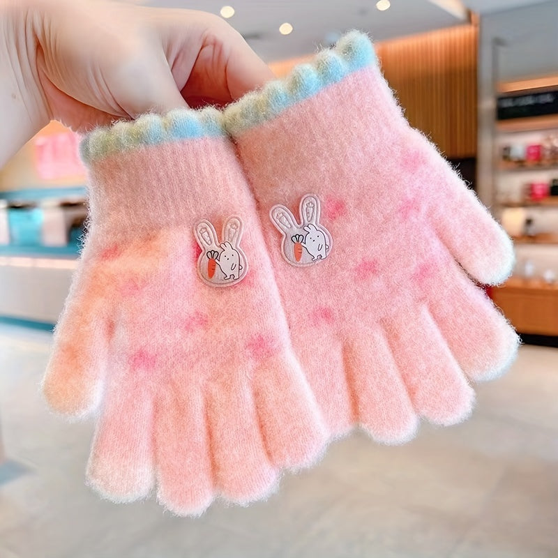 Plush Warm Cartoon Winter Finger Gloves