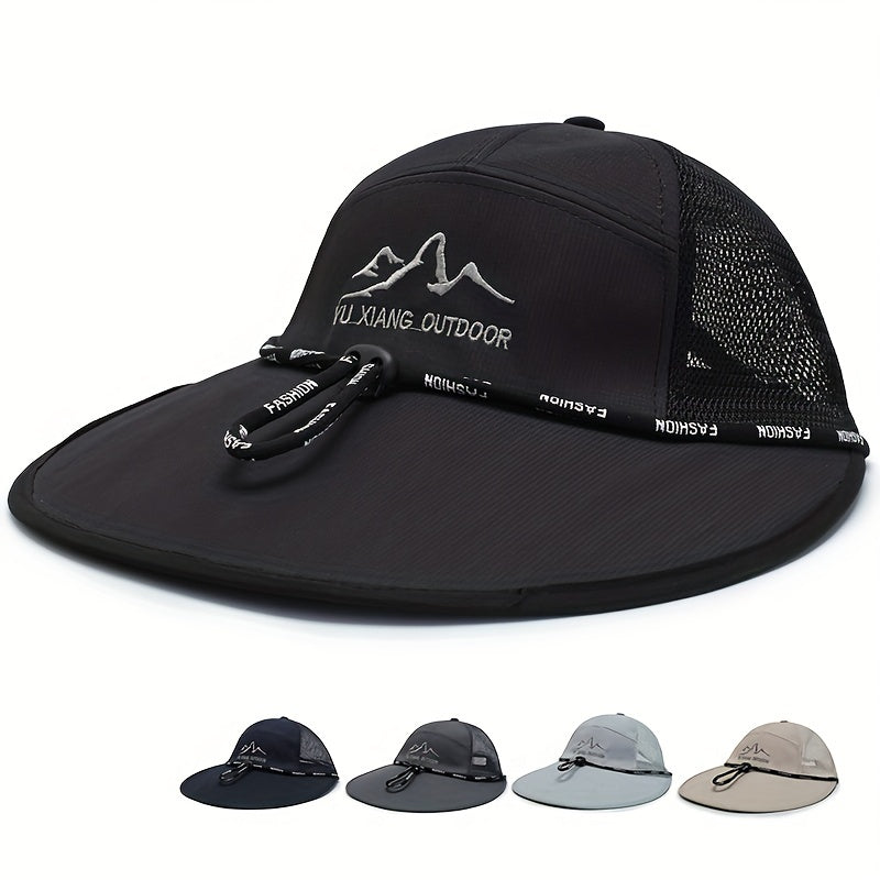 Adjustable Summer Casual Mens Peaked Cap with Letter Embroidery