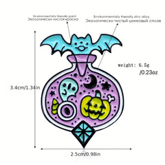 Halloween Magic Bottle Enamel Brooch for Clothes Bags