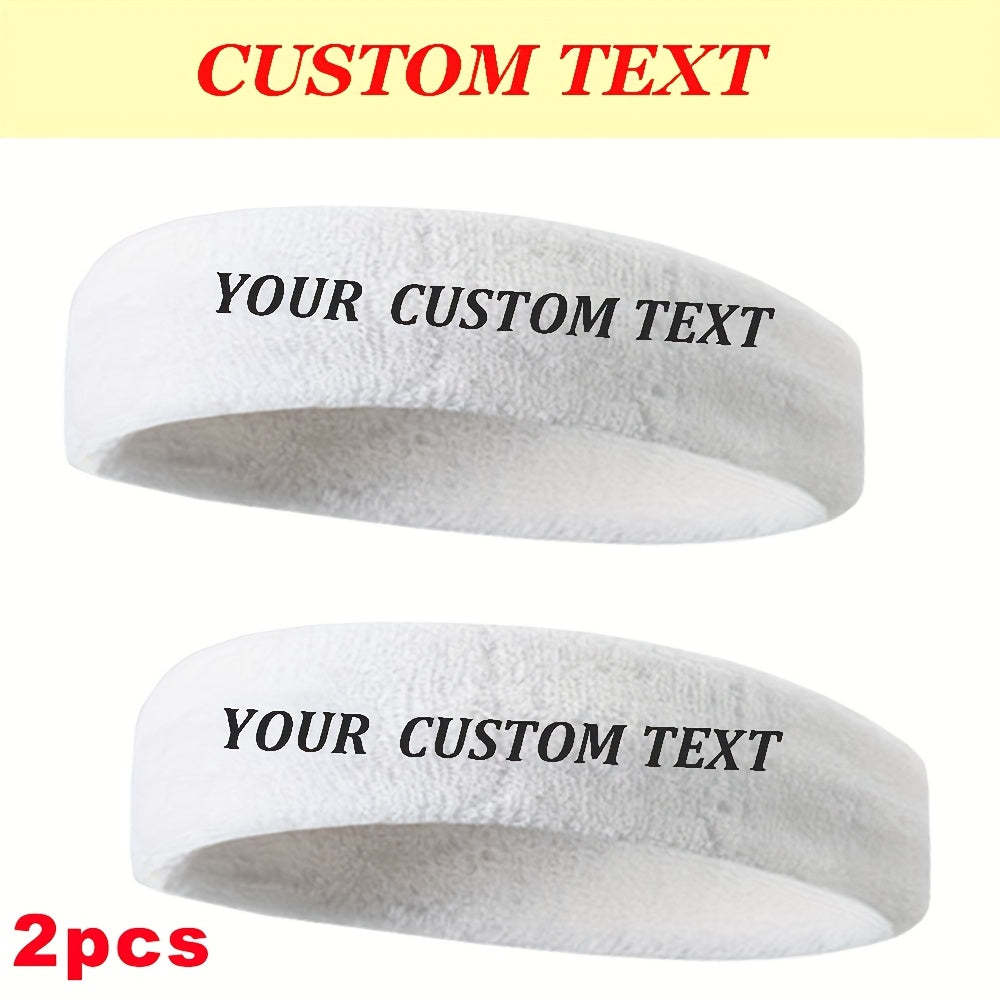 2pcs Custom Unisex Hair Band Headbands for Sports & Gym