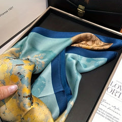 Square Scarf Silk Feeling Headband Satin Neck Scarf Hair Scarf For Women