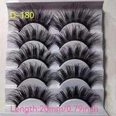 5 Pairs 3D Thick Curling False Eyelashes Natural Simulated Multilayer Eyelashes