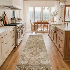 Vintage Floral 2'X10' Soft Kitchen Laundry Rug Long Oriental Hallway Rug