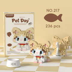 Cat Series Building Blocks Tabletop Decorative Puzzle Set