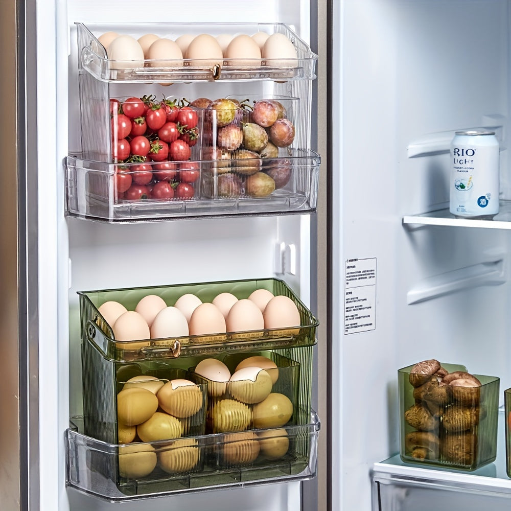 Egg Holder Container for Refrigerator Large Egg Organizer Bin