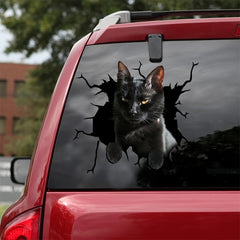 3D Cat Car Sticker Vinyl Waterproof Decal for Car Window Bumper