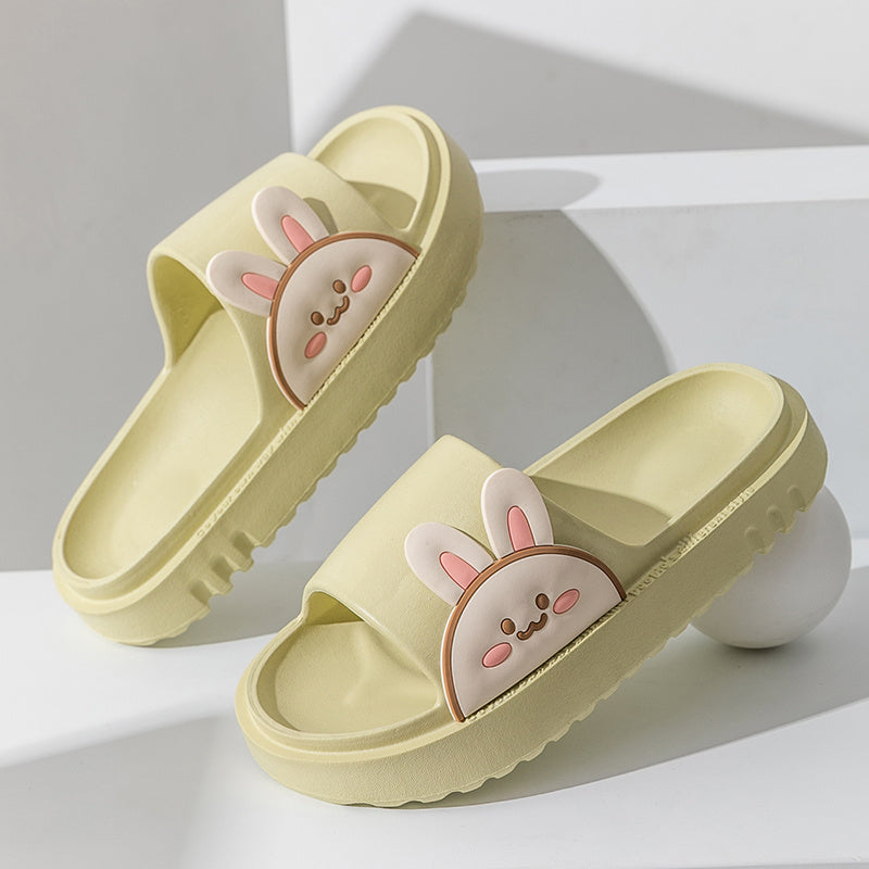 Women's Cartoon Bunny House Slippers Soft Anti-Slip Sole