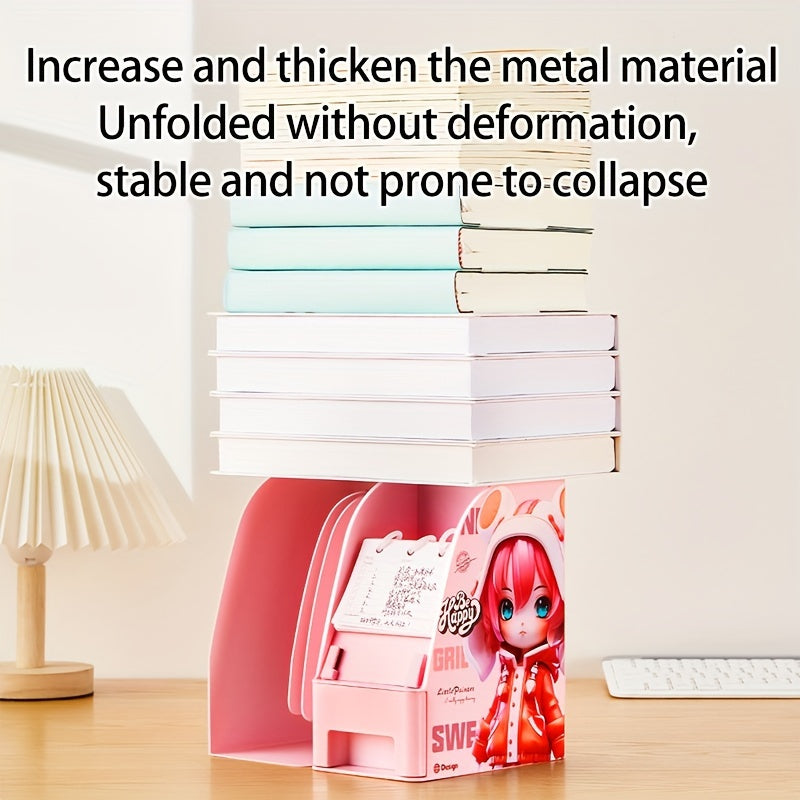 Cat Prince 3-in-1 Book Stand w/ Storage Box & Schedule - Creative Stationery
