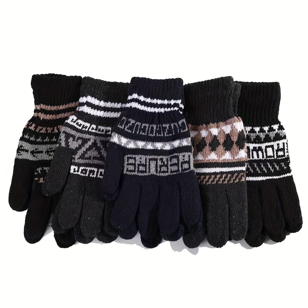 Windproof Knitted Warm Gloves for Men and Women