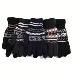 Windproof Knitted Warm Gloves for Men and Women