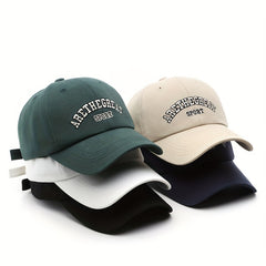 Letter Embroidery Baseball Cap Solid Cotton Dad Hat Unisex Lightweight Sun Hats