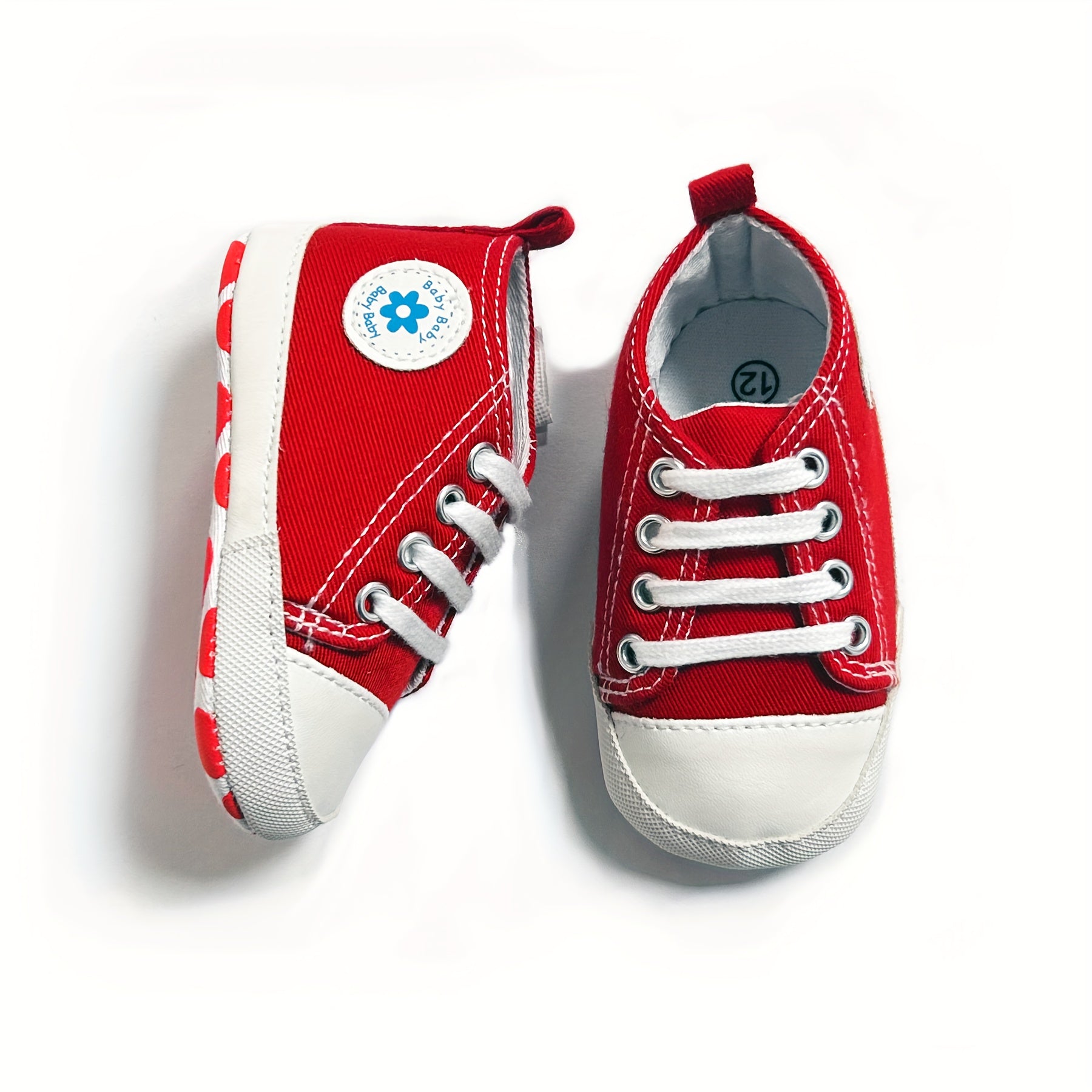 Baby Girls Lace Up Sneakers Lightweight Non Slip Shoes
