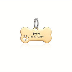 Engraved Dog Tag with Name and Phone - Custom Pet ID