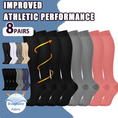 Copper Compression Socks for Men & Women 10-20 mmHg Circulation Knee High