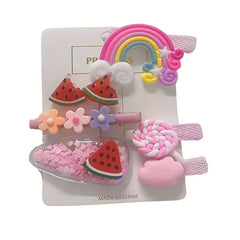 6pcs Girls Cartoon Hair Clips Hairpins Hair Accessories