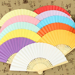 1pc Folding Fan Handheld Fans Chinese Paper Classical Hanfu Fan