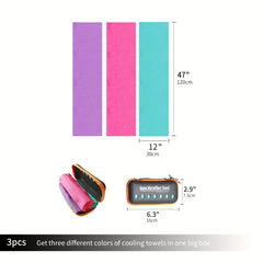 3pcs Quick Drying Towels With Bag Absorbent Portable Hair Drying Towel