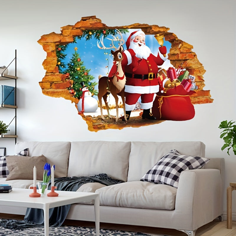 Santa Claus Wall Stickers Christmas Decoration