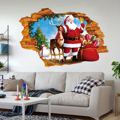 Santa Claus Wall Stickers Christmas Decoration
