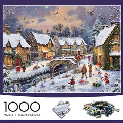 1000pcs Winter Village Puzzle Durable Thick Paper Jigsaw Puzzle